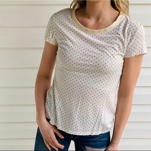 Women’s Banana Republic White Polka Dots Shirt